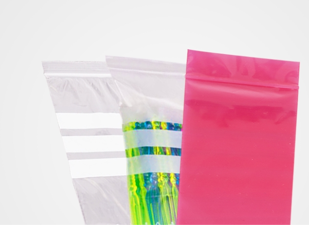 Sáčky a tašky se zipem<br>nebo jezdcem